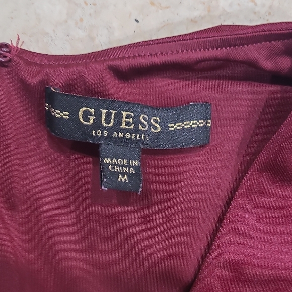 Guess Burgundy Long Sleeve Dress - Picture 3 of 8